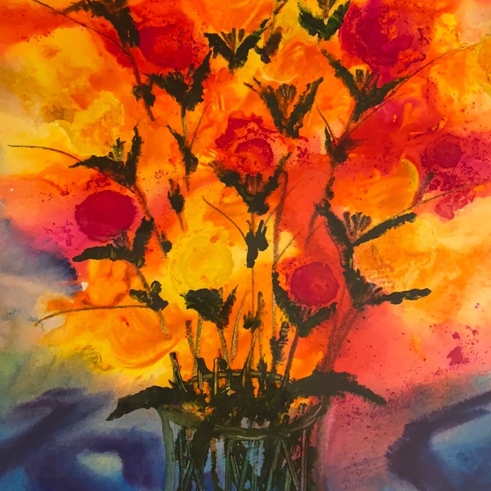 Original Watercolor 16x20 Angels Dance